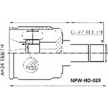 Poloosa kola Sada kloubů NTY NPW-HD-029 , hnací hřídel