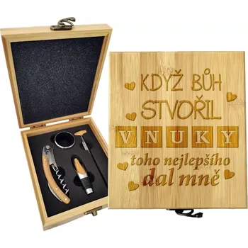 Víno Sablio Dárková sada na víno Když Bůh stvořil vnuky: 147×168×49 mm