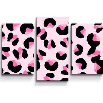 Obraz Sablio Obraz - 3-dílný Růžový gepard - 75x50 cm