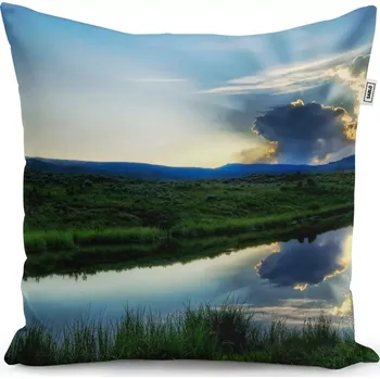 Polštář Sablio Polštář Mrak nad řekou - 50x50 cm