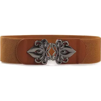 Opasek Lifestyle Dámský pásek na šaty s přezkou Fless Hnědý 65 cm