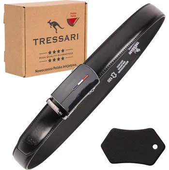 Opasek Kožený opasek Ke Kalhotám Pánský ČERNÝ Automatická přezka Pravá kůže 120 cm