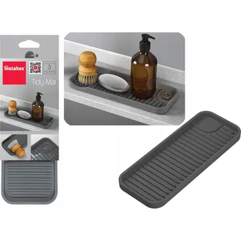 Odkapávač na nádobí SILIKONOVÝ PROTISKLUZOVÝ ODKAPÁVAČ NA DŘEZ UMYVADLO PODLOŽKA ORGANIZÉR SWISS
