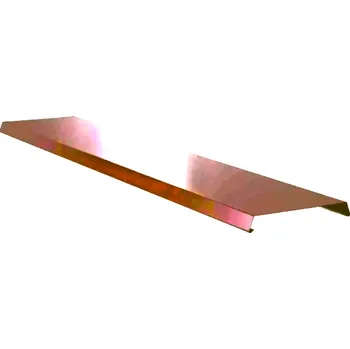 Atikový plech pozinkovaný FeZn lakovaný RAL 8004 cihlová dl.2m r.š.150mm (Vhodné pro stěnu 30-70mm)