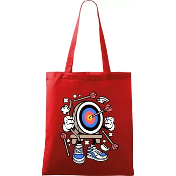 Nákupní taška Lukostřelba komiks - Taška bavlněná - 42 x 38 cm ( Červená )