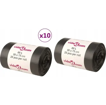 Pytle na odpadky Černé, Pytle na odpadky, 250 ks , 60 l