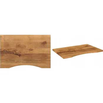 90x50x2 cm, Deska stolu s výřezem, surové mangové dřevo, 5 cm