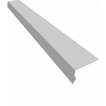 Okapnice Viplanyl r.š.151.5mm RAL 7040 světle šedá dl.2m (PARAMETRY: tloušťka-0.6mm, rozměry-121.5×20×10mm, rozvinutá šířka-151.5mm, délka-2m, materiál-pozinkovaný plech s vrstvou PVC barva 7040 světle šedá)