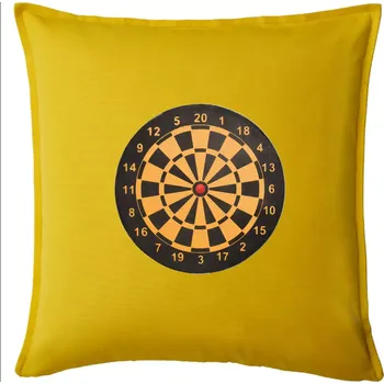 Polštář Terč na šipky - Polštář 50x50 - 50x50 - Pouze potah ( Žlutá )