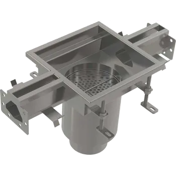 Alca Průmyslová štěrbinová vpust průběžná 250×250, nerez AISI 304 APR7-2211-20