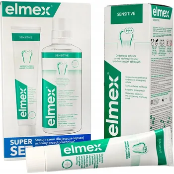 Dentální hygiena Elmex Sensitive Zubní pasta a Ústní voda pro citlivé zuby Sada 75 Ml + 400 ml