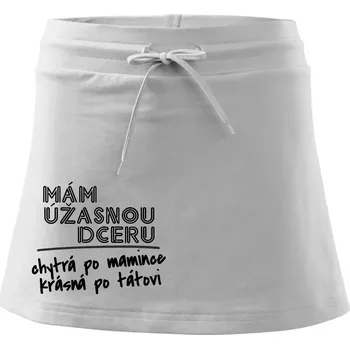 Dámská sukně Mám úžasnou dceru - Sportovní sukně - two in one - S ( Bílá )