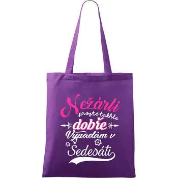 Nežárli - 60 - Taška bavlněná - 42 x 38 cm ( Fialová )