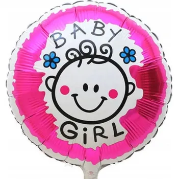Balónek FÓLIOVÝ BALÓNEK BABY SHOWER VÍTEJ DĚVČÁTKO 45 CM