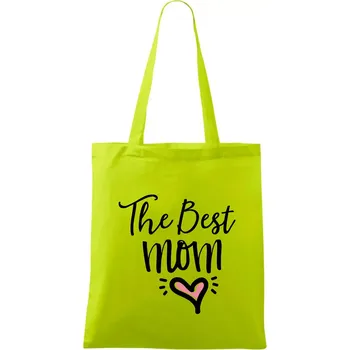 Best mom pod sebou - Taška bavlněná - 42 x 38 cm ( Limetková )