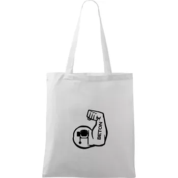 Nákupní taška Beton svaly - Taška bavlněná - 42 x 38 cm ( Bílá )