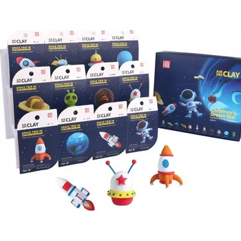 Modelovací hmota SADA 12 MODELOVACÍ HMOTA KUSŮ CLAY PĚNOVÁ PLASTELÍNA KOSMOS SENSO