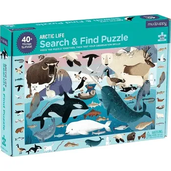 Dětské zboží Mudpuppy Puzzle skládej a hledej Život v Arktidě 64 dílů Poškozený obal