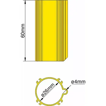 RC model ostatní Klima Základna 26mm 4-stabilizátory žlutá