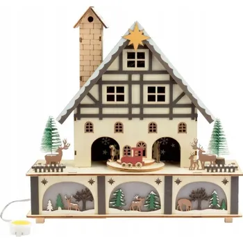 Obraz Domeček s pohyblivými figurkami a LED osvětlením LIVARNO home