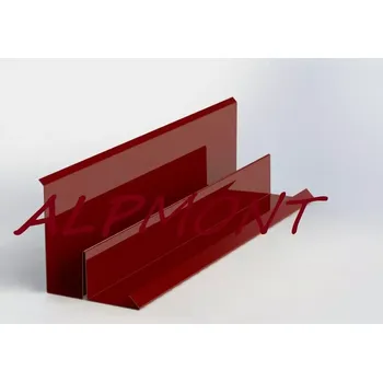 Střecha Lemování zdí r.š.333mm Hliník Al Lakovaný RAL 3009 červená oxid dl.2m