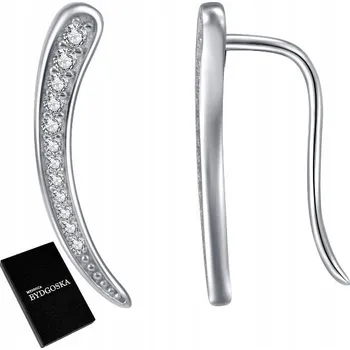 Náušnice STŘÍBRNÉ NÁUŠNICE NA UCHO RHODIOVANÉ STŘÍBRO 925