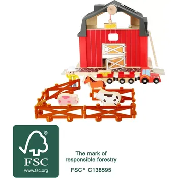 Dřevěná hračka Small foot by Legler Small Foot Farma s příslušenstvím FSC Poškozený obal