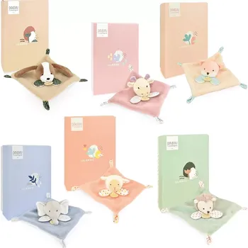 Hračka pro nejmenší Doudou et Compagnie Paris Doudou Plyšový muchláček modrošedý Slon 19 cm