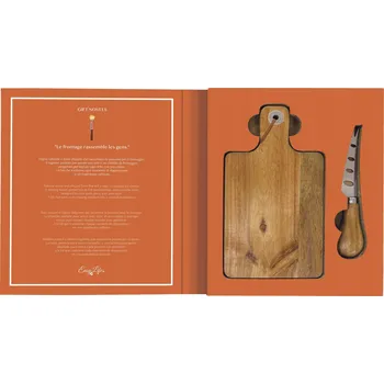 Sada sýrových talířů se 3 noži Easy Life, nůž na sýr, nůž, krabička nože