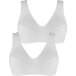 Bavlněná podprsenka bez kostic Lidka - 2 kusy 105C bílá