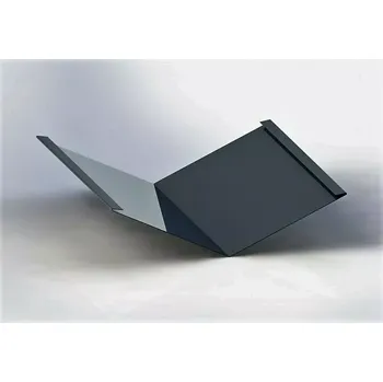 Střecha Úžlabí klasik r.š.400mm pozink Lakovaný RAL 7024 šedá grafit s folií dl.2m