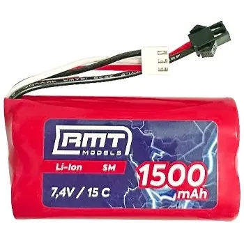 RC náhradní díl RMT models Li-Pol 1500 mAh 7,4V SM-plug