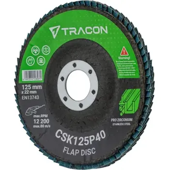 Řezný kotouč Brusný kotouč Tracon CSK125P40 125x22mm, P40 (Tracon CSK125P40)