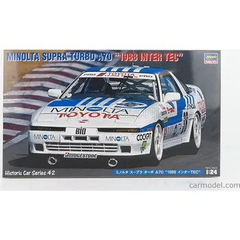 Plastikový model Hasegawa Toyota Supra Turbo A70 Team Minolta N 36 Inter Tec 1988 M.sekiya - H.ogawa 1:24 /