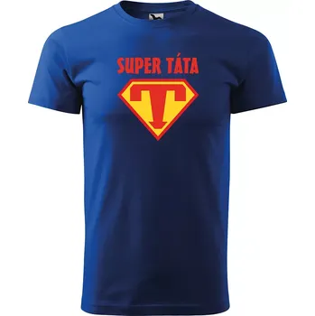 Pánské tričko Sablio Tričko s potiskem pro tátu SUPER TÁTA - modré 2XL