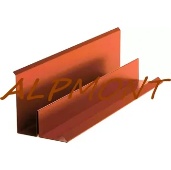 Střecha Lemování zdí r.š.333mm Hliník Al Lakovaný RAL 8004 cihlová dl.1m