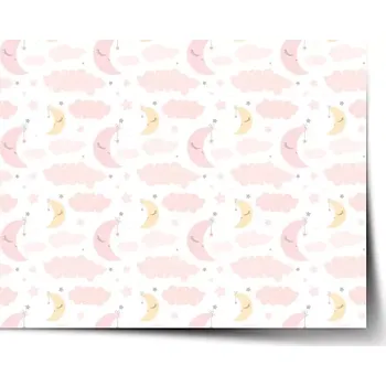 Plakát Sablio Plakát Měsíčky a obláčky - 60x40 cm