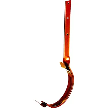 okap Žlabový hák pro okapový žlab 250mm celokovový kroucený pozinkovaný FeZn lakovaný RAL 3009 červená oxid