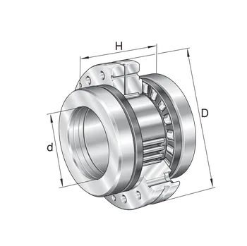 ZARF50115-TV-A INA kombinované jehlové a válečkové ložisko