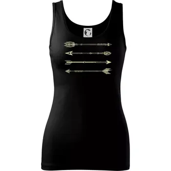 Dámské oblečení Šípy kresba - Dámské tílko - L ( Černá )