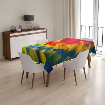 ubrus Sablio Ubrus Barevné peří 2 - 90x90 cm