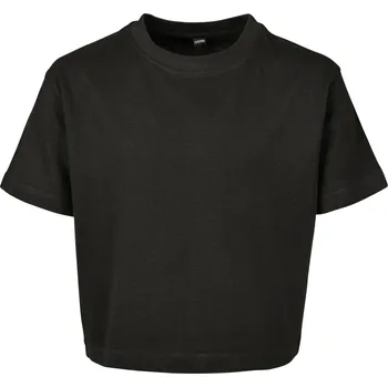 Dívčí tričko Build Your Brand Dívčí crop top BY114 Black 146/152