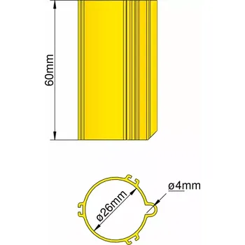 RC model ostatní Klima Základna 26mm 3-stabilizátory žlutá