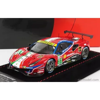 autíčko Bbr-models Ferrari 488 Gte Evo 3.9l Turbo V8 Team Af Corse N 51 1:43, červená