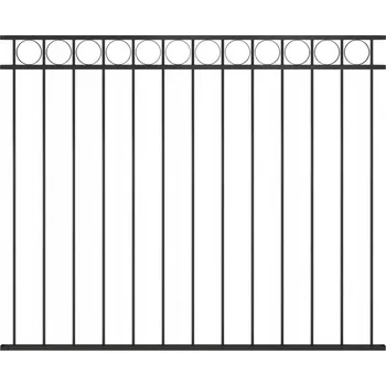 Plot Černý ocelový plotový panel 1,7 x 1,5 m