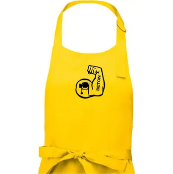 Kuchyňská zástěra Beton svaly - Pánská zástěra na vaření - Univerzální velikost ( Žlutá )