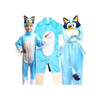 Karnevalový kostým BLUEY A BINGO PŘEVLEK PRO DĚTI KOSTÝM + MASKA VELIKOST 130-140 NA PLES