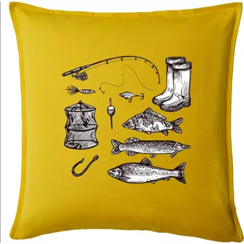 Polštář Rybářský set - Polštář 50x50 - 50x50 - Pouze potah ( Žlutá )