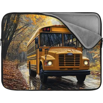 pouzdro na notebook Sablio Obal na notebook Žlutý školní autobus - 13"