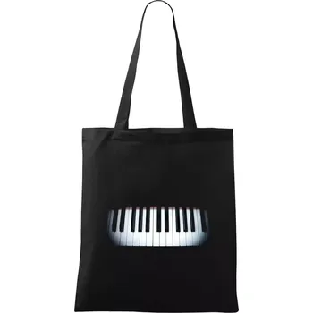 Piano ve tmě - Taška bavlněná - 42 x 38 cm ( Černá )